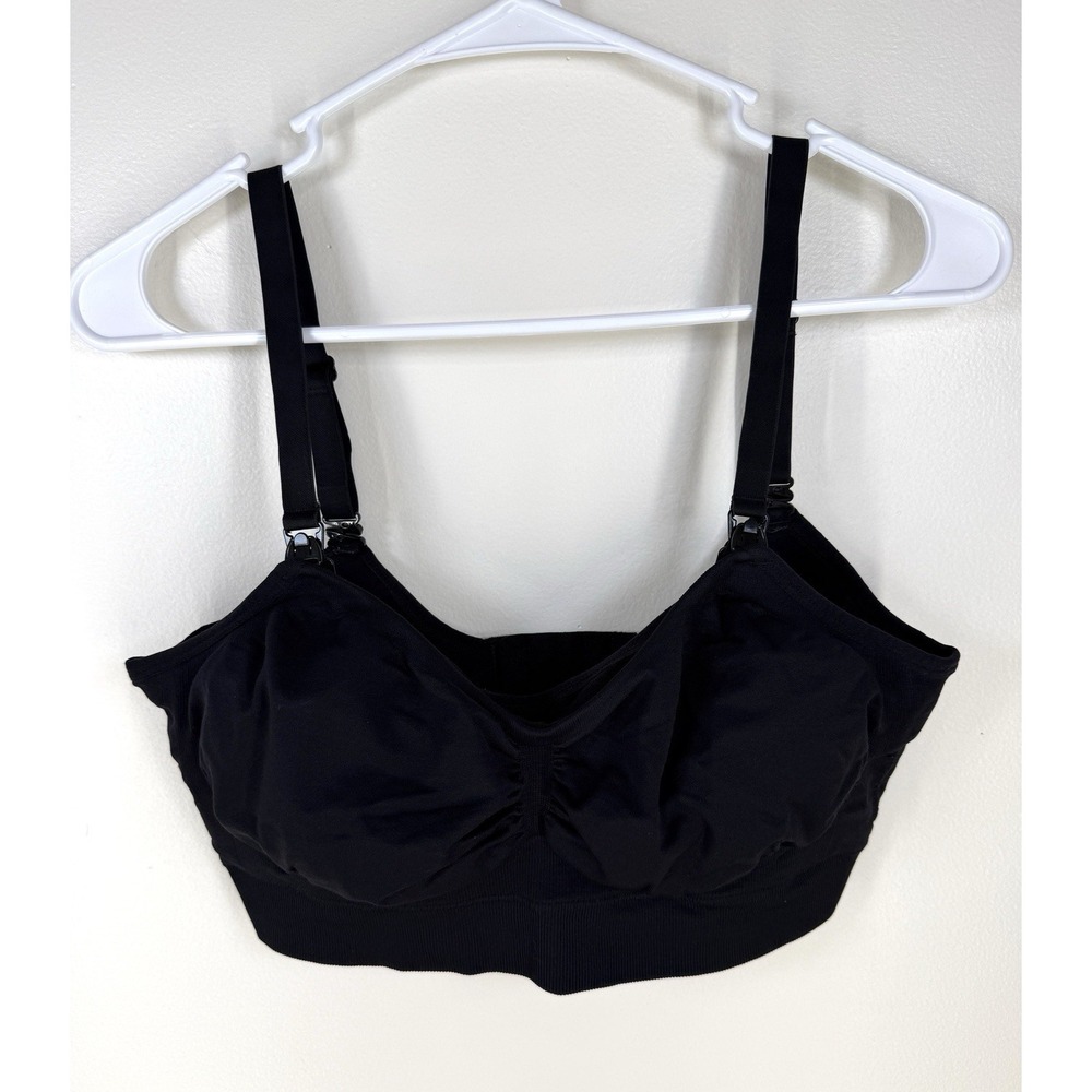 kindred bravely nursing bra & pumping bra size large Regular Black